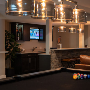 Finished Basement with Bar, Wine Room and Bathroom in Grand Rapids, MI