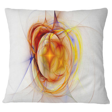Supernova Explosion in White Abstract Throw Pillow, 18"x18"