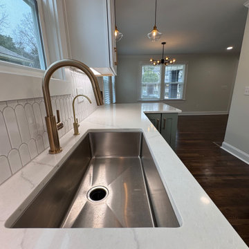 Oversized Farmhouse Sink & Quartz Counters