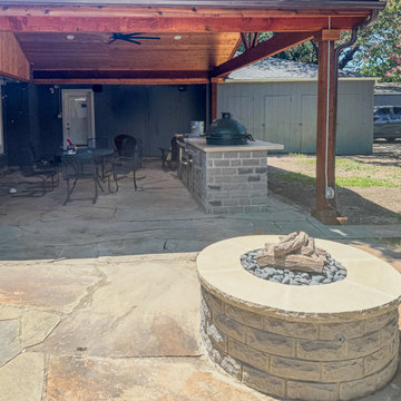 Contemporary Rustic Outdoor Kitchen & Pavillion Retreat | Dallas, TX