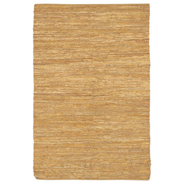 Saket Contemporary Area Rug, Gold and Beige, 5'x7'6" Rectangle