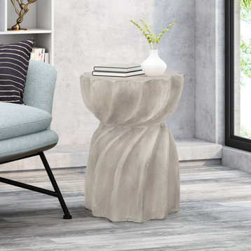 Shmuel Indoor Lightweight Concrete Accent Side Table