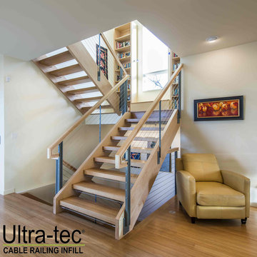 Stairway with Cable Railing