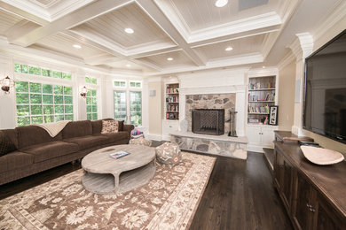 Family room - craftsman family room idea in New York