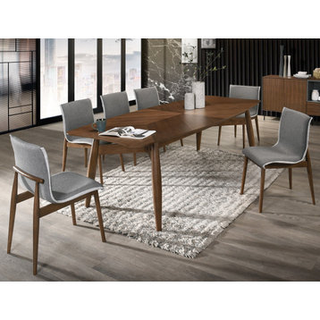 Modrest Ackley Modern Walnut Rectangular Dining Table