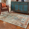 Parham Distressed Traditional Beige and Multi Area Rug, 5'3"x7'6"