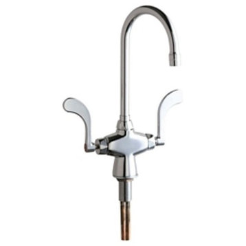 Chicago Faucets 50-317XKAB Commercial Grade 1 Hole Kitchen Faucet - Chrome