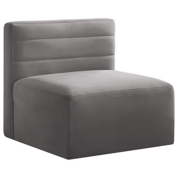 Quincy Modular Component, Gray, Armless Chair