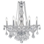 Crystal Lighting Palace - Venetian 6-Light Crystal Chrome FInish Chandelier, Clear - Classic and elegant, this stunning 6-light Crystal Chandelier only uses the best quality material and workmanship ensuring a beautiful heirloom quality piece. Featuring a radiant Chrome finish and finely cut premium grade Full Lead Clear crystals, this timeless quality chandelier will give any room sparkle and glamour.