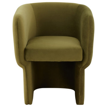 Safavieh Couture Wally Velvet Accent Chair, Olive Green