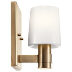Kichler Lighting, LLC. - Adani 8.5" 1 Light Wall Sconce With Opal Glass, Champagne Bronze - The striking silhouette of the Adani wall sconce light makes a sophisticated statement. Its opal glass beautifully illuminates in modern style. In champagne bronze, it's the perfect accent lighting.