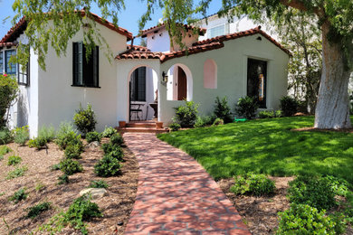 Mediterranean exterior home idea in Los Angeles