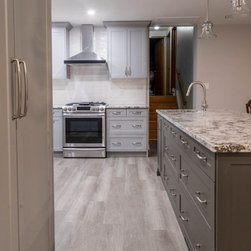 Profile I Cabinets in Rain Cloud & Lava | Two-Toned Kitchen - Kitchen Cabinetry