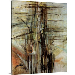 Contemporary Prints And Posters Gallery-Wrapped Canvas Entitled Treehouse, 30"x36"