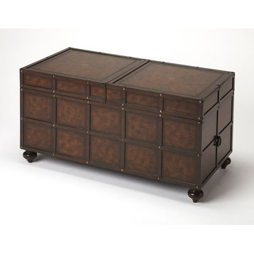 Butler Dennard Faux Leather Trunk Cocktail Table