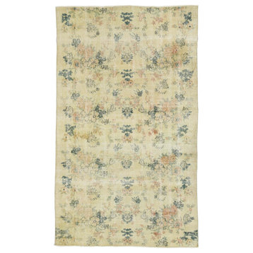Vintage Turkish Hand-Knotted Rug 4' 10" x 8', 58 in. x 96 in.