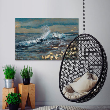 "Gold on the Coast" Painting Print on Wrapped Canvas