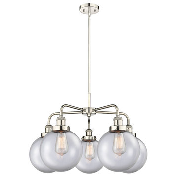 Innovations Whitney 5 26" Chandelier Polished Nickel