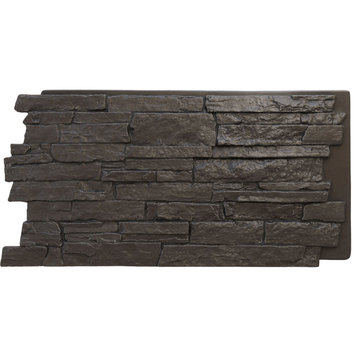 Acadia Ledge Stacked Stone, StoneWall Faux Stone Siding Panel,, River Moss