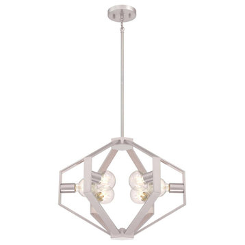 Westinghouse 6577100 Avery 6 Light 20"W LED Abstract Chandelier - Brushed