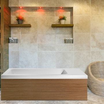 Aquatica Pure 2L Back To Wall Solid Surface Bathtub
