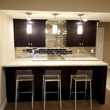 Mirror Tile Backsplash Installation
