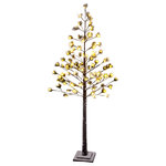 Patch Magic - 6' Pre-Lit Christmas Tree, Pine - 6ft Prelit Christmas Tree Pine LED lighted tree with 96 warm white LEDs. This Pine tree with green needle leaves is made up of a realistic looking artificial Pine tree, square base with adjustable branches. LED trees can be used all year round. Use not just at Christmas, also for Halloween and other ceremonial, festival home decoration and yard decoration. Indoor and outdoor use. Hang your ornaments for any festive occasion.