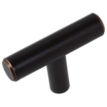 2" Solid Steel Bar Pull Knob, Set of 10, Oil Rubbed Bronze