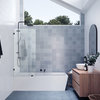 58.25"x25.5" Frameless Shower Bath Fixed Panel, Oil Rubbed Bronze