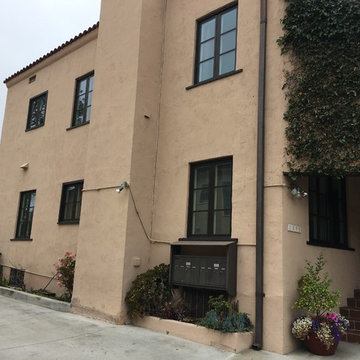Spanish Style Brown Windows Milgard Ultra Special Installation to keep the look