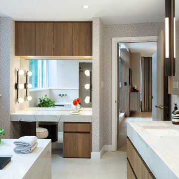 Modern Walnut Bathroom