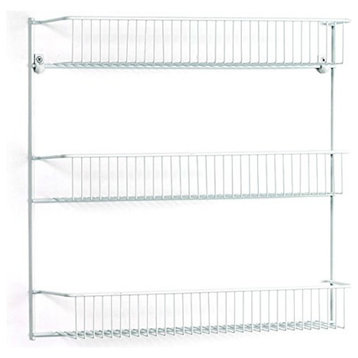 ClosetMaid® 802200 Metal Frame 3-Tier Wall Rack, Epoxy Coated Steel, White, 18"