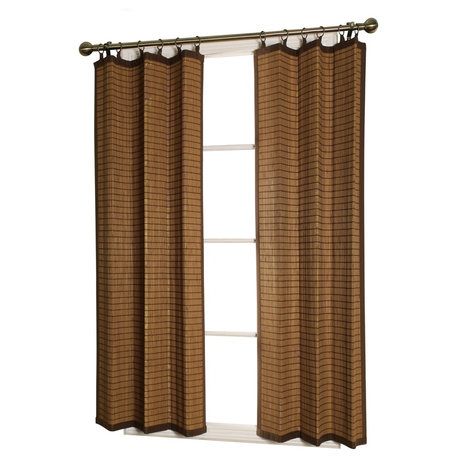 Versailles Patented Ring Top Bamboo 12" Valance, Colonial