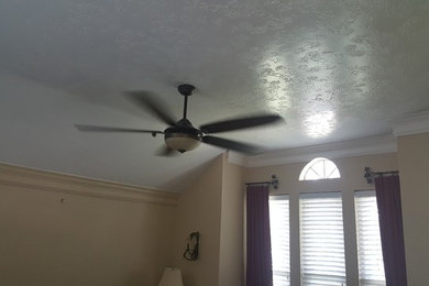 Example of a mountain style family room design in Houston