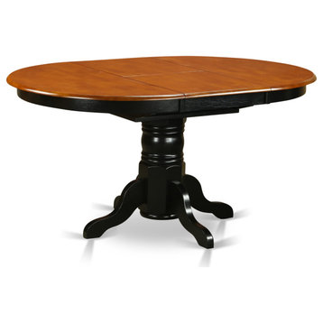 Keno7-Bch-W, 7-Piece Oval 42/60" Table With 18" Leaf and 6 Wood Seat Chairs