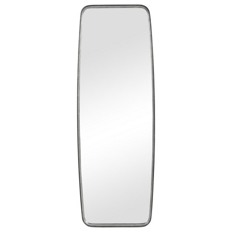 60" Full Length Metal Frame Contemporary Mirror, Silver