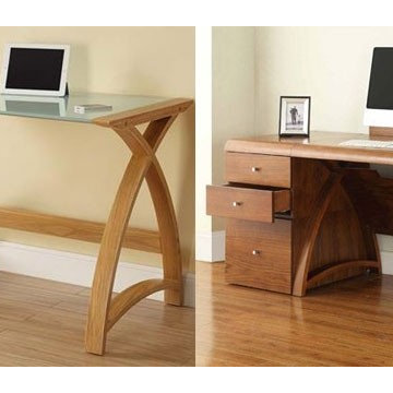 Jual Curve Oak and Walnut Office Collection