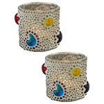 Dale Tiffany - Dale Tiffany TC19111 Bead Star, 3" Cylinder Mosaic Art Glass Candle Votive - Our Bead/Star Candle Holder Collection features crBead Star 3 Inch Cyl Alabaster White/Clea *UL Approved: YES Energy Star Qualified: n/a ADA Certified: n/a  *Number of Lights:   *Bulb Included:No *Bulb Type:No *Finish Type:Alabaster White/Clear Art