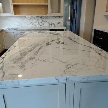 Calacatta Marble Island After Polishing
