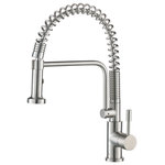 Isenberg - Isenberg K.1200 Caso, Dual Spray Stainless Steel Kitchen Faucet With Pull Out - **Please refer to Detail Product Dimensions sheet for product dimensions**