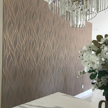 Accent Wall - Browns and Golds