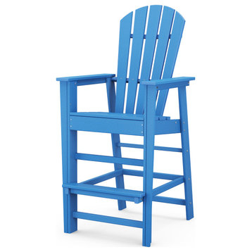 Polywood South Beach Bar Chair, Pacific Blue