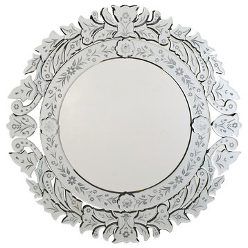 Afina Radiance Venetian Decoraive Mirrors, Large Round