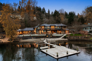 Inspiration for a modern exterior home remodel in Seattle