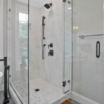 Transitional Primary Bathroom Design Cockeysville, MD