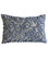 Gray Ribbon Scrolls 12"x26" Silk Lumbar Pillow Cover, Silver Spirit