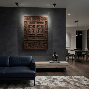 Chinese Scholars Student Motifs Wood Wall Panel Window Screen GB785