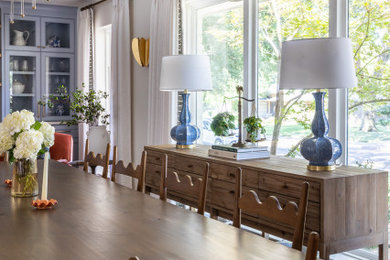 Inspiration for a transitional dining room remodel in Dallas