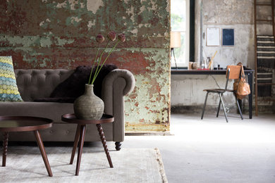 Exemple d'un salon rétro.