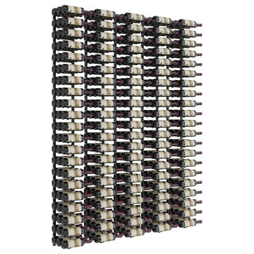 W Series Feature Wall Wine Rack Kit 7 (metal wall mounted bottle storage), Matte Black, 315 Bottles (Triple Deep)